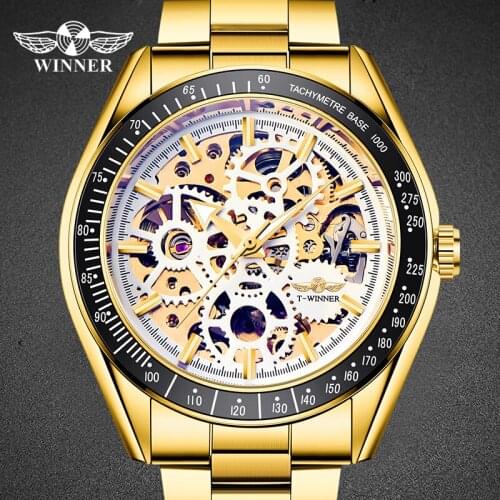 Golden Luxury Casual Design Mens Watches watches mens modern diving Waterproof watch Mechanical Automatic creative watch