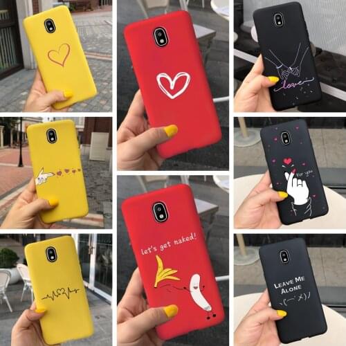 For Samsung Galaxy J7 2017 J730F/DS Case Couples Cartoon Lovely Heart Painted Silicone Cover For Samsung J7 2017 J730FM/DS 5.5"