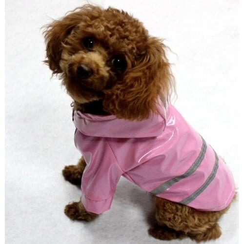 Pet Dog Raincoat Summer Hooded Waterproof Jackets Reflective Breathable Mesh Outdoor Dog Clothes Leisure Lightweight Durable