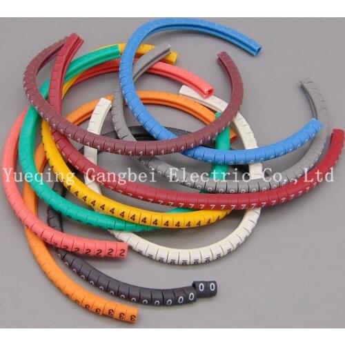 Color number tube EC-0 1.5mm Cable Wire Markers Letter 0 to 9 X 500 (Each 50pcs )