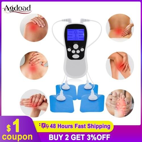 Body Massager 8 Modes 15 Intensity Relieve Pain Full Body Massage Dual-output Massage Instrument EMS Muscle Stimulator