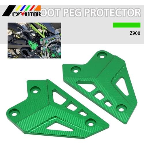 CNC Motorcycle Accessories Foot Peg Heel Protection Protective Film Mount Heel Guard Protector For Kawasaki Z900 Z 900