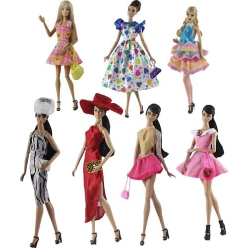 1/6 BJD Doll Clothes for Barbie Clothes Fashion Outfits Set Handbag Tops Skirt Dresses 11.5" Dolls Accessory Kids Dollhouse Toys