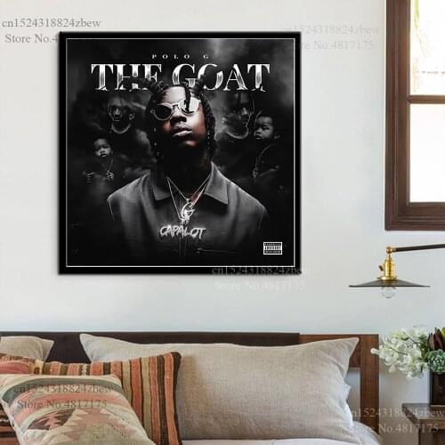 Polo G Poster Singer Music Album Headshot Neva Cared RAPSTAR THE GOAT Canvas Painting Wall Art Poster and Print Home Decor