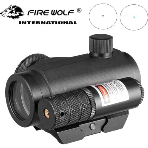 Tactical Reflex Green / Red Dot Sight Scope Laser Sight with Rail Mount & Laser Airsoft Hunting