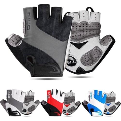 Unisex Bicycle Gloves Breathable Lycra Fabric Cycling Gloves Motorcycle Gloves Fingerless Gloves Outdoor MTB Bike Accessories