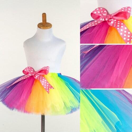 Children Girls Tutu Tulle Party Dance Ballet Kids Rainbow Costume Skirt Party Dance Ballet Tutu Skirts girls children clothing