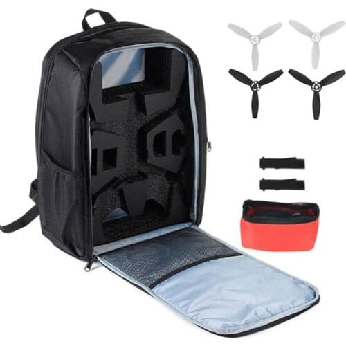 1Set Portable Backpack Travel Shoulder Bag Carrying Case Propellers for Parrot Bebop 2 FPV Drone Accessories