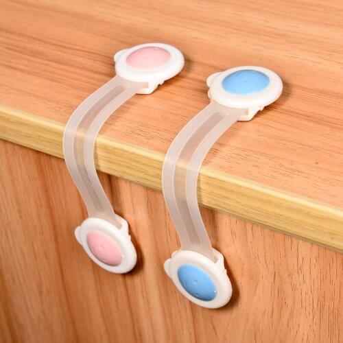 10pcs Child Safety Lock Baby Drawer Lock Anti Pinch Safety Buckle Kid Anti Opening Cabinet Door Refrigerator Lock Buckle