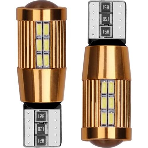 2 Pcs High Bright Car Led Light T10 w5w 194 168 Socket Canbus Auto Parking Lights Interior Reading Dome Bulbs White Work Lamps