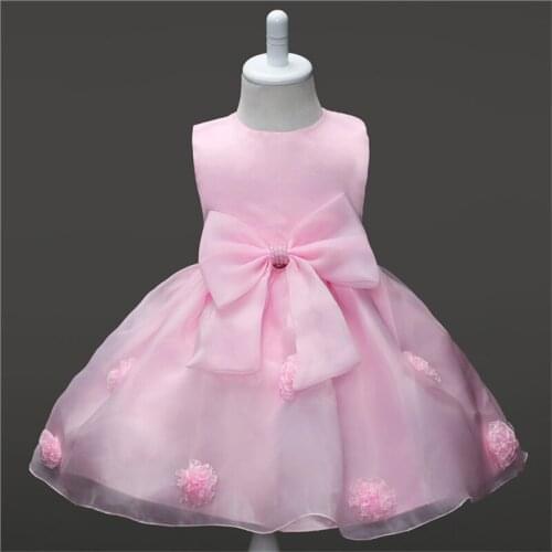 2020 Summer Kids Dresses For Girls Formal Children Girls Dress Big Bow Fashion Children Costume Baby Girls Dresses