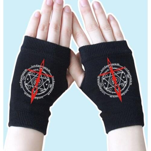2021 Japanese Anime Konoha Half Finger Warm Gloves Cosplay Unisex gauntlet