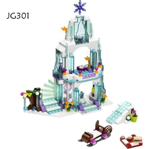 JG301 316pcs Princess Series Ice Castle Building Block Bricks Educational Toys For Children Girls Friends