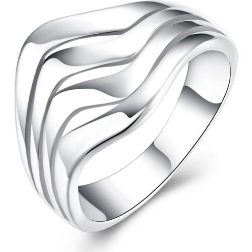 Silver color Jewelry for lady women wedding lovely valentine gift Ring fashion cute nice design Free shipping , R123