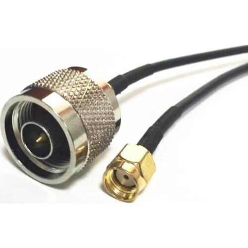 WIFI antenna adapter RP-SMA Male Plug switch N type male pigtail cable RG174 Wholesale 20CM 8"