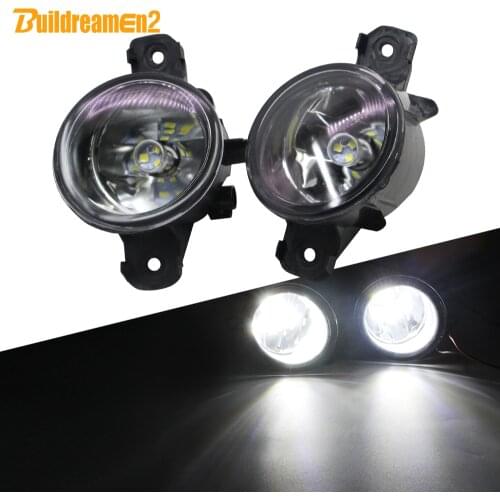 Buildreamen2 For Nissan Wingroad 2002 Car Accessories H11 Fog Light Assembly Lampshade + Bulb Daytime Running Light DRL 12V