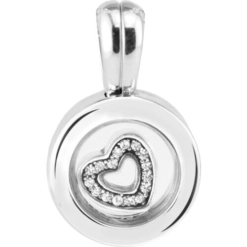 QANDOCCI Beads Fits Pandora Bracelet 925 Sterling Silver Jewelry Floating Locket For Women Original Fashion Charms