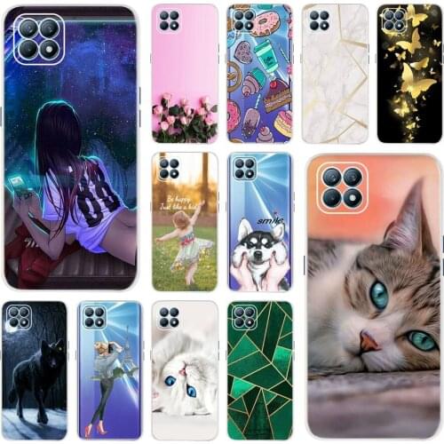 For OPPO Reno4 SE Case Ultra Thin Clear Soft Painted Silicone Phone Case Cover for Oppo Reno 4 SE 5G PEAM00 Fundas Reno4 SE Capa