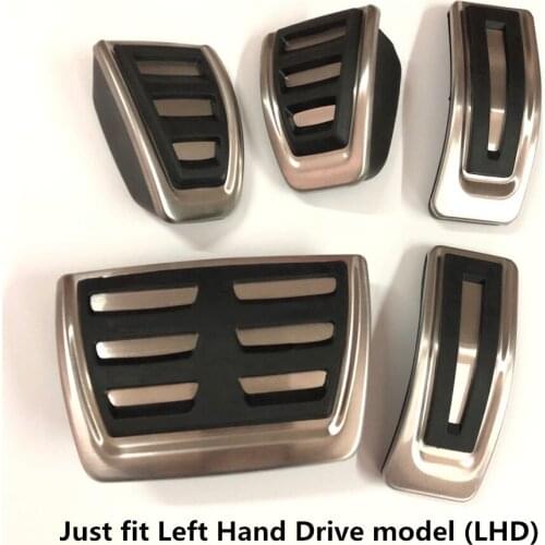 DoColors Car styling Fuel Brake Clutch Pedal Cover Case For Audi A1 A4 B8 B9 A5 A6 A7 A8 Q5 SQ5 Q7 8R LHD RHD Auto Accessories