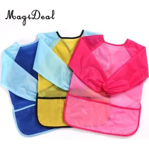 MagiDeal high quanlities Children kids Craft Apron smock for painting cook Waterproof Nylon with Art Class Craft
