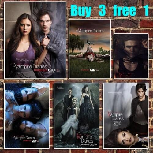 The Vampire Diaries Classic Movie TV Art Home Decor Picture Quality Canvas Painting Poster Bedroom Living Bar Sofa Wall Decor