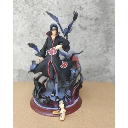 27CM Naruto figure itachi GK Action Figure Shippuden Anime Model Uzumaki Uchiha Itachi Akatsuki PVC Statue Collectible Toys