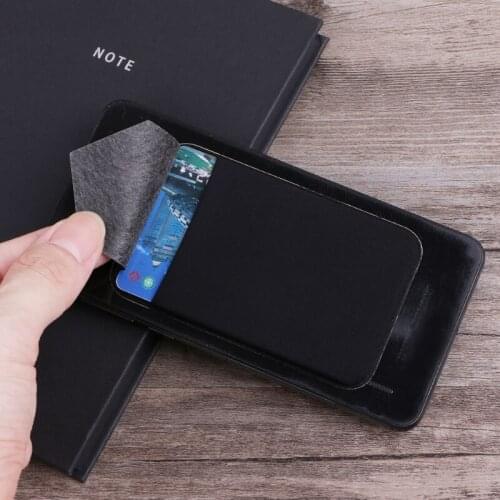 Elastic Mobile Phone Wallet Credit ID Card Holder Adhesive Pocket Sticker Case D08E