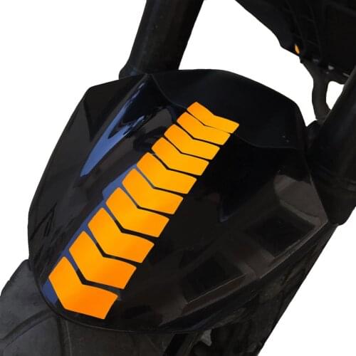Arrow Design Fluorescent Orange 3mudguard Helmet Sticker CinarExtreme