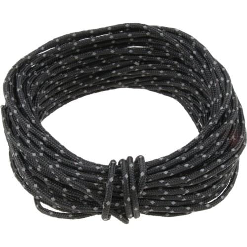 Fluorescent Reflective Guyline Tent Rope Camping Cord, 50ft High-Visibility Paracord - Multiuse