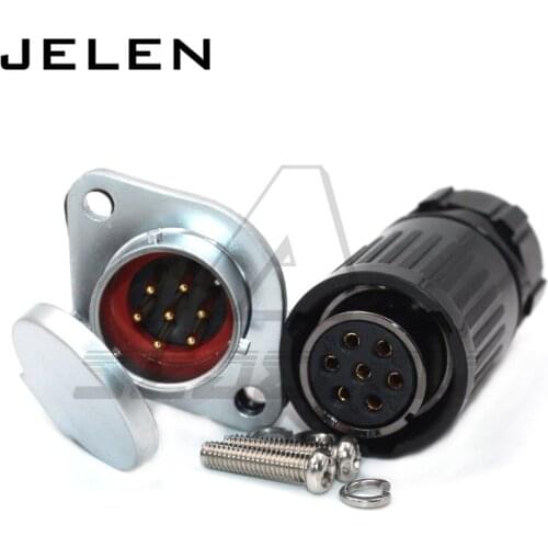 HE20 plug female socket male cable Car power charging connector 7 pin,IP65