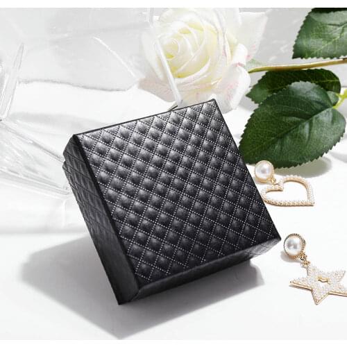 High Quality Black Gift Box For Ring Gift Box Paper Jewellery Box Packaging Bracelet Earring Display With Sponge
