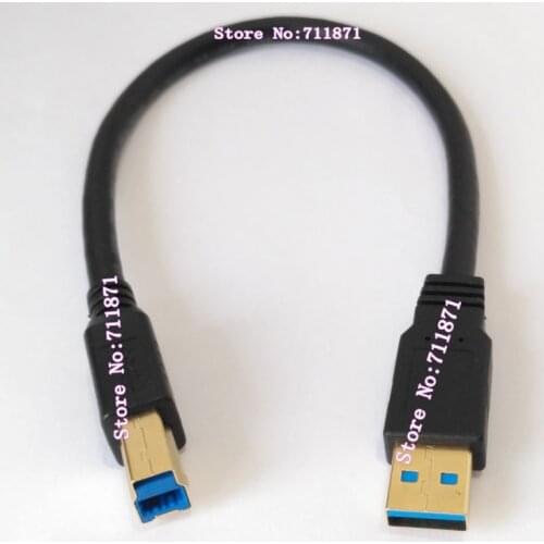 Black 30cm Short USB3.0 Printer Cable Line gold plated Usb Usb3.0 A Male to B Male Line Cable Usb3 Usb3.0 Usb 3.0 A to B Male