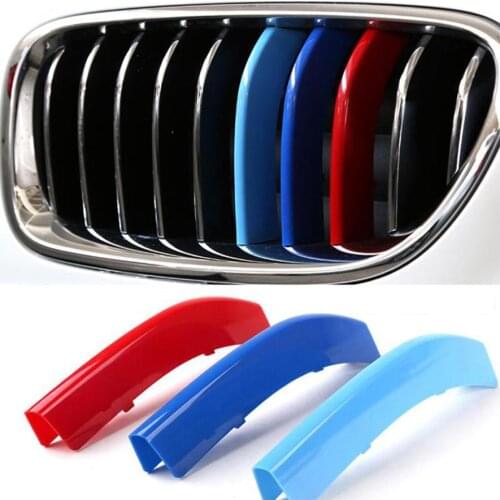 Grille Grill Trim Stripe for BMW X1 F48 X3F25 X4 F26 X5 E70 F15 X6 E71 3 5 Series F30 F31 F10 F07 GT Upgrade Grill M Sport Color