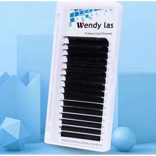 5cases 16 rows Volume Lashes Auto Bloom Individual Eyelash Extension Faux Mink Eyelashes Thick Natural Camellia False Eyelashes