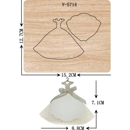 New skirt wooden dies cutting dies for scrapbooking Multiple sizes V-5714