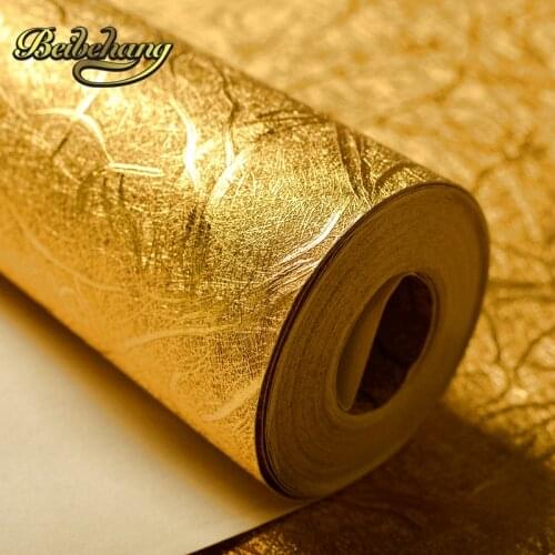 Beibehang High Quality Plaid Textured Striped Gold Foil Wallpaper Living room Restaurant Luxury Wall Decor Waterproof Embossed