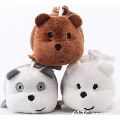 4"10 cm Cute Bear Panda Plush Keychain Party Small Gift Plush Toys Doll Peluche Stuffed Animals Toys women kids Birthday Gift