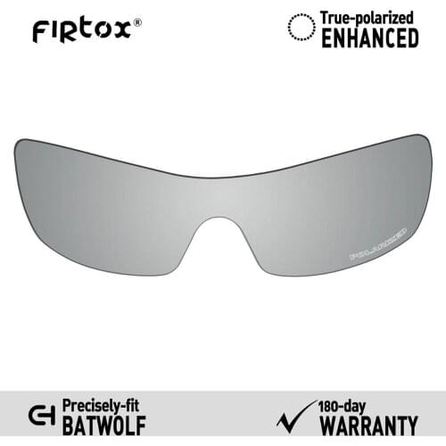 Firtox Anti-Seawater Polarized Lenses Replacement for-Oakley Batwolf OO9101 Sunglasses (Lens Only) - Silver Mirror
