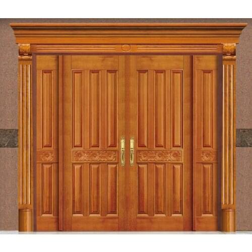 Luxury Carving Designs Thailand Oak Interior Single Solid Wood Door Entry Doors C001