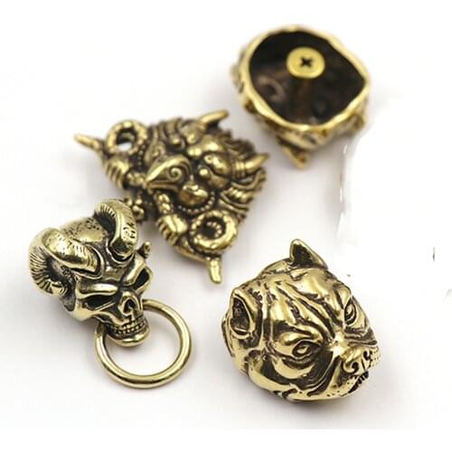 DIY solid brass material animal head design leather bag wallet caibu button rivet with screws 2pcs/lot