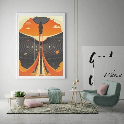 The Expanse Space Travel Universal Posters and Prints Canvas Painting Wall Art Pictures For Living Room Home Decoration