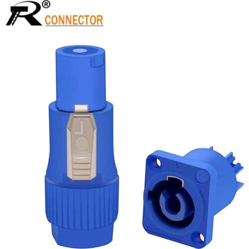 50pcs/25sets Male & Female in pair PowerCON Type A NAC3FCA+NAC3MPA-1 Chassis Plug Panel adapter 3 Pin Powercon Speaker Connector