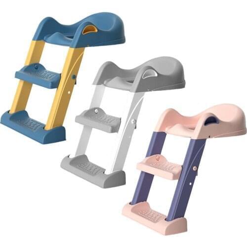 Folding Baby Potty Seat Urinal Backrest Training Chair With Adjustable Step Stool Ladder Safe Toilet Chair For Children Toddlers