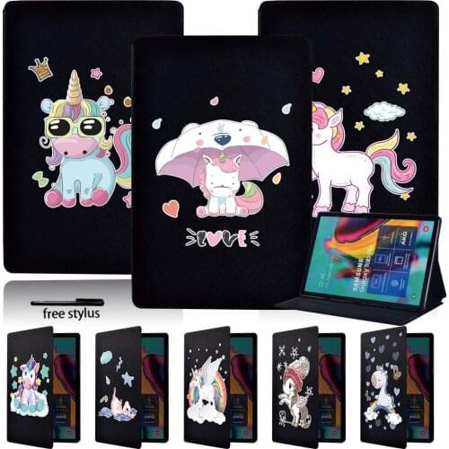 Folding Stand Tablet Case for Samsung Galaxy Tab A A6 7.0 10.1 Inch/A 9.7 10.1 10.5 Inch/Tab E 9.6 Inch/Tab S5e 10.5 Inch + Pen