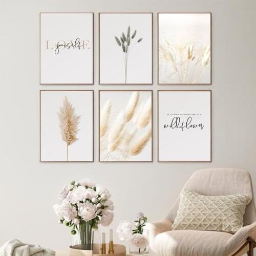 Modern autumn Scenery Painting Home Wall Art Decor Print and Poster Grass Landscape Picture Canvas Painting for Dormitory Design