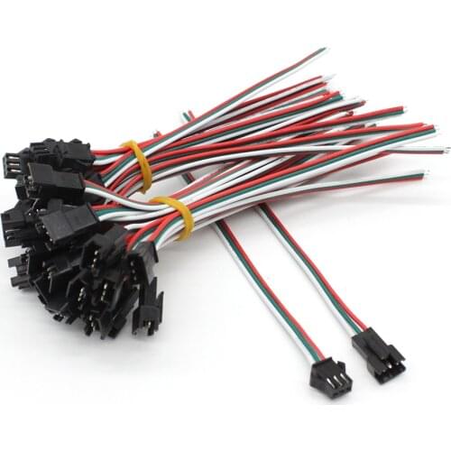 LED Connect Male/female JST 2pin 3pin 4pin 5pin Plug Connector Wire cable for led strip light Lamp RGBW RGBWW Strip WS2812B