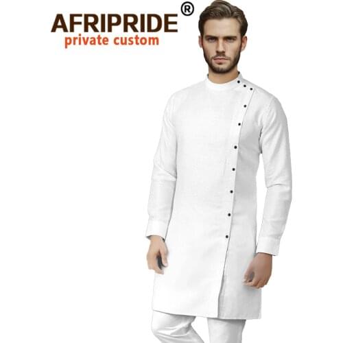 African Traditional Clothes for Men Plus Size Shirt and Ankara Pant 2 Piece Set Tribal Outfits Muslim Clothing Formal A2016057