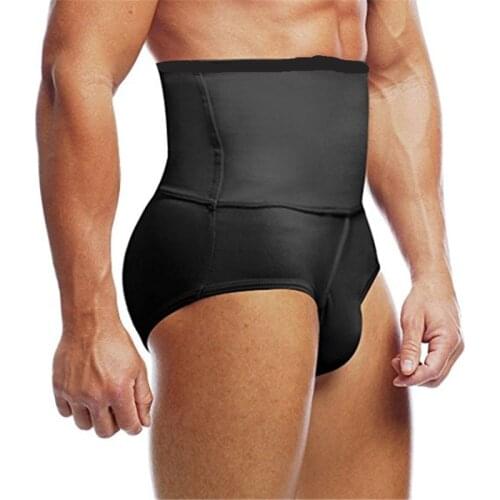 Mens Slimming Body Shaper High waist Abdomen Tummy Control Shaping Brief Slim Underwear Compression Panties Black White