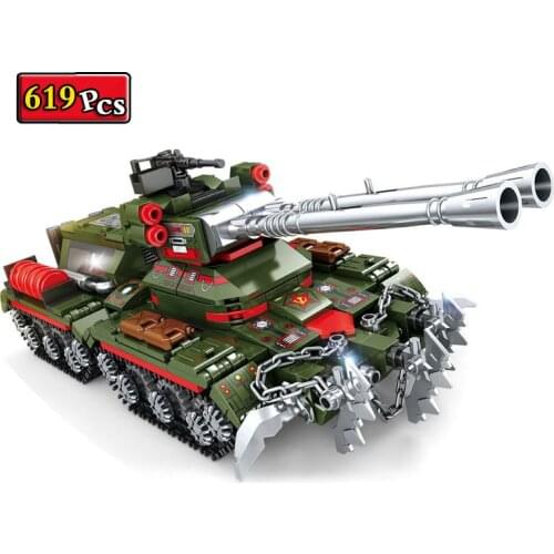 Military Series World War II Army Tank Soldier Armored Vehicle Building Blocks Bricks Toys Christmas Gifts