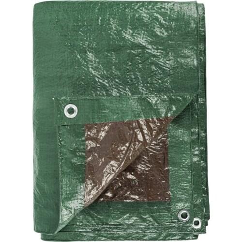 Green-Brown PE Tarpaulin Rainproof Cloth Garden Outdoor Awning Shade Sail Boat Truck Canopy Pet Dog House Cover Waterproof Cloth